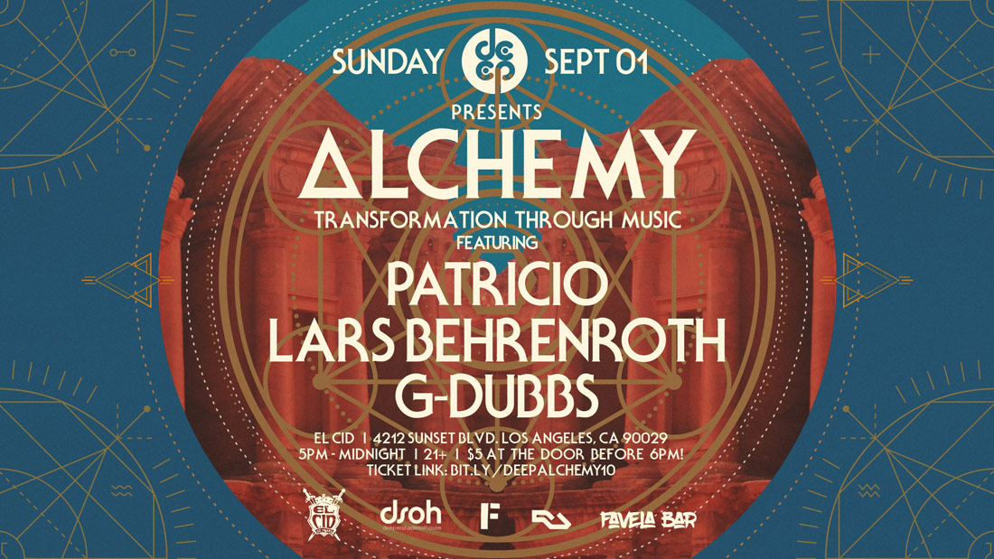 Sunday, September 1st - LARS BEHRENROTH at Alchemy in Los Angeles