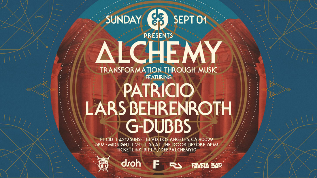 Sunday, September 1st - LARS BEHRENROTH at Alchemy in Los Angeles
