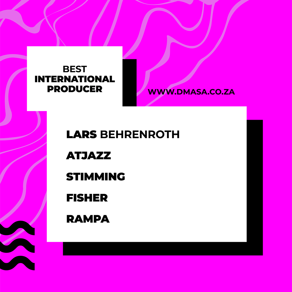 Lars Behrenroth nominated in two South African Dance Music Awards categories!