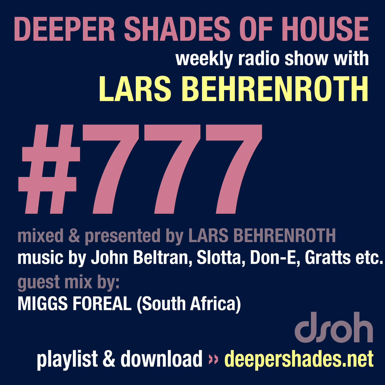 Deep House Radio Show Deeper Shades Of House 777