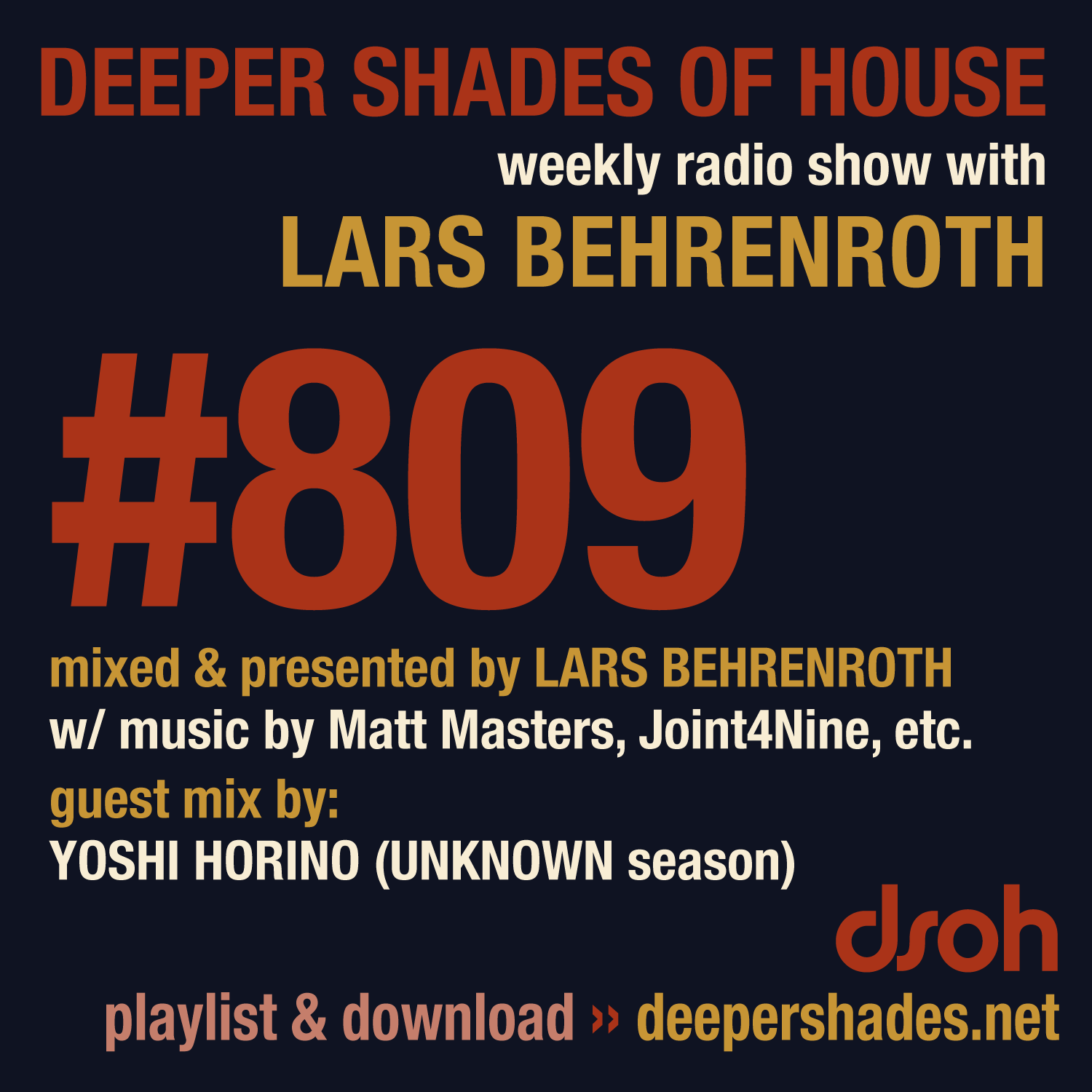 Deep House Radio Show Deeper Shades Of House 809