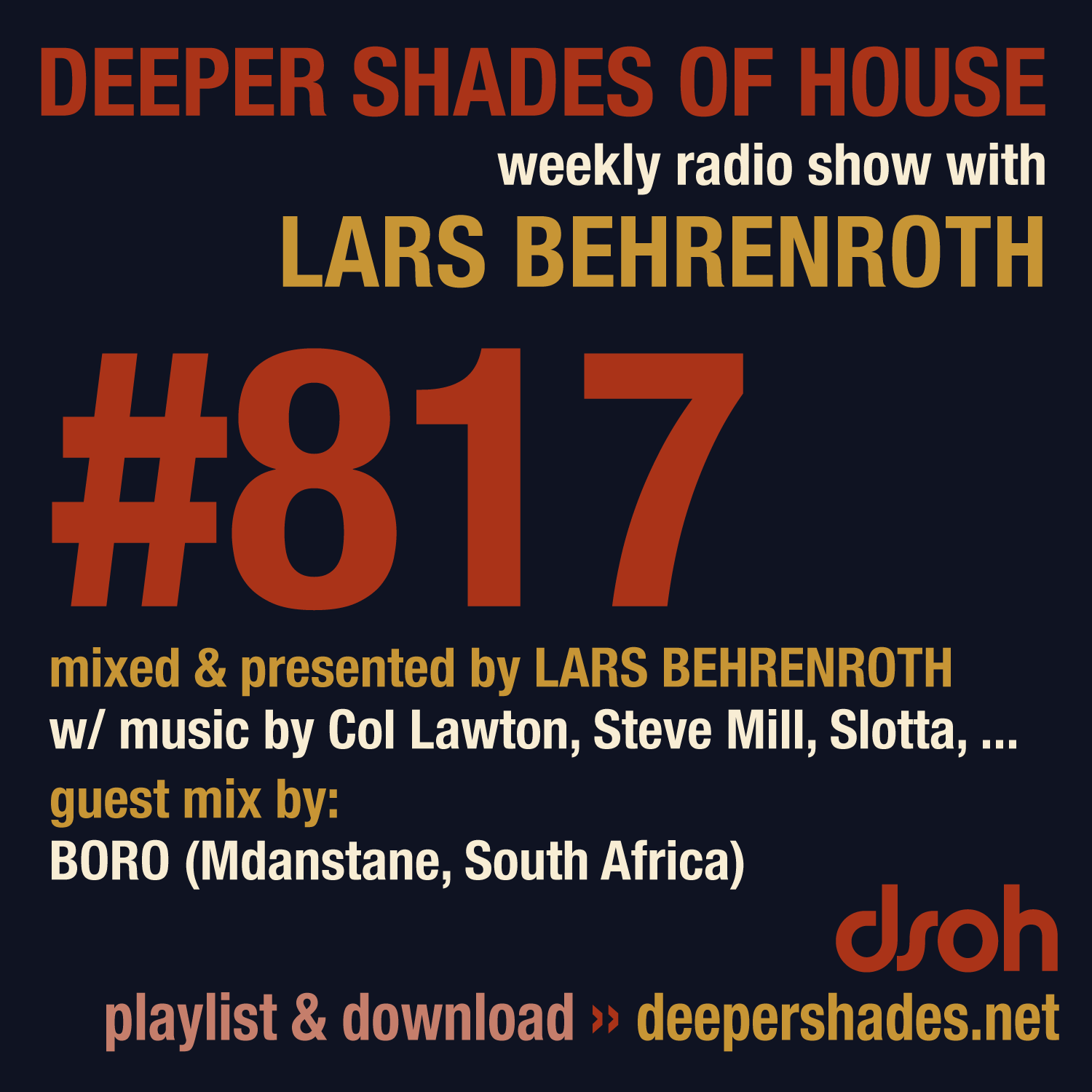 Deep House Radio Show Deeper Shades Of House 817