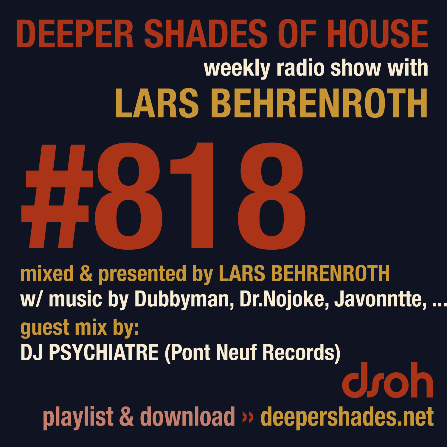 Deep House Radio Show Deeper Shades Of House 818