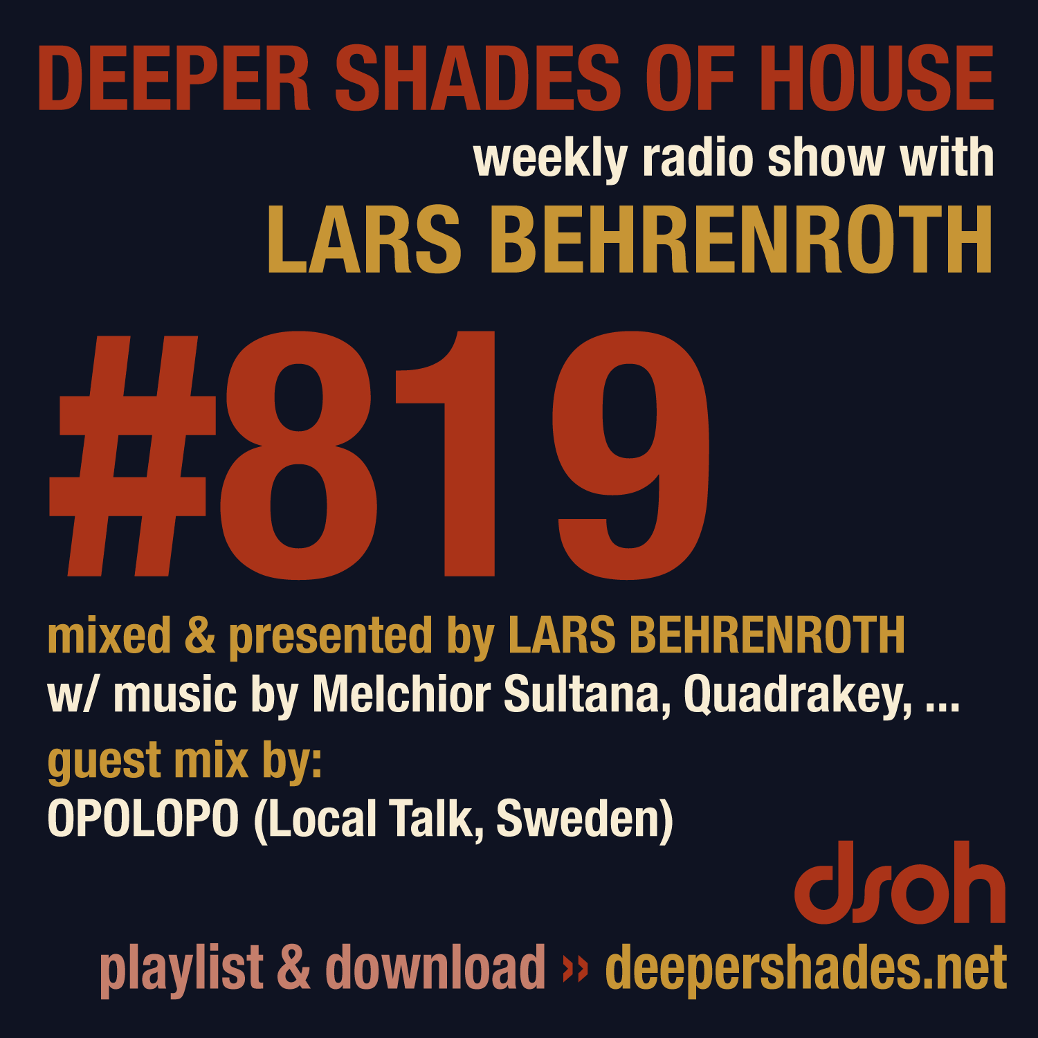 Deep House Radio Show Deeper Shades Of House 819