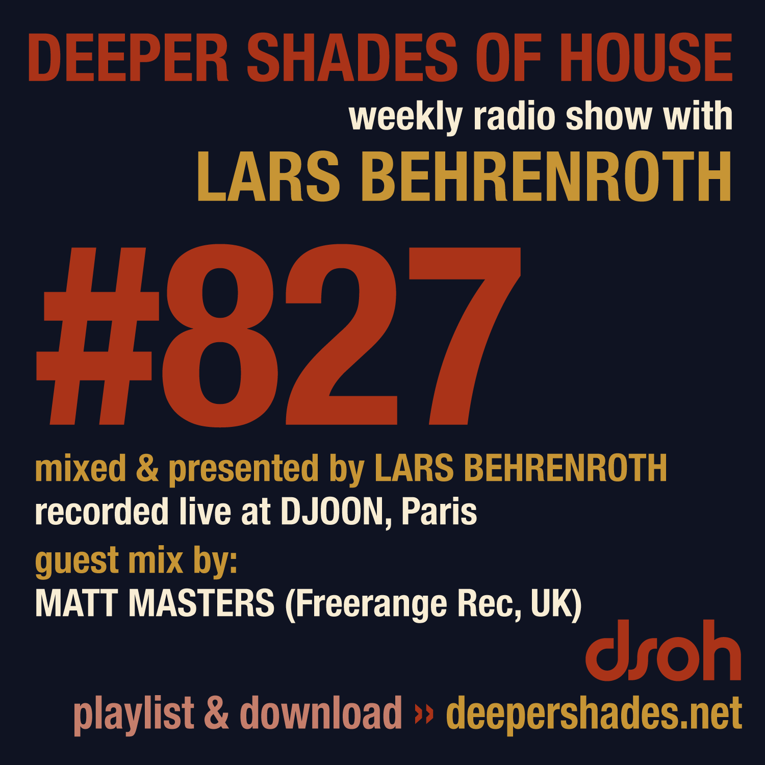 Deep House Radio Show Deeper Shades Of House 827