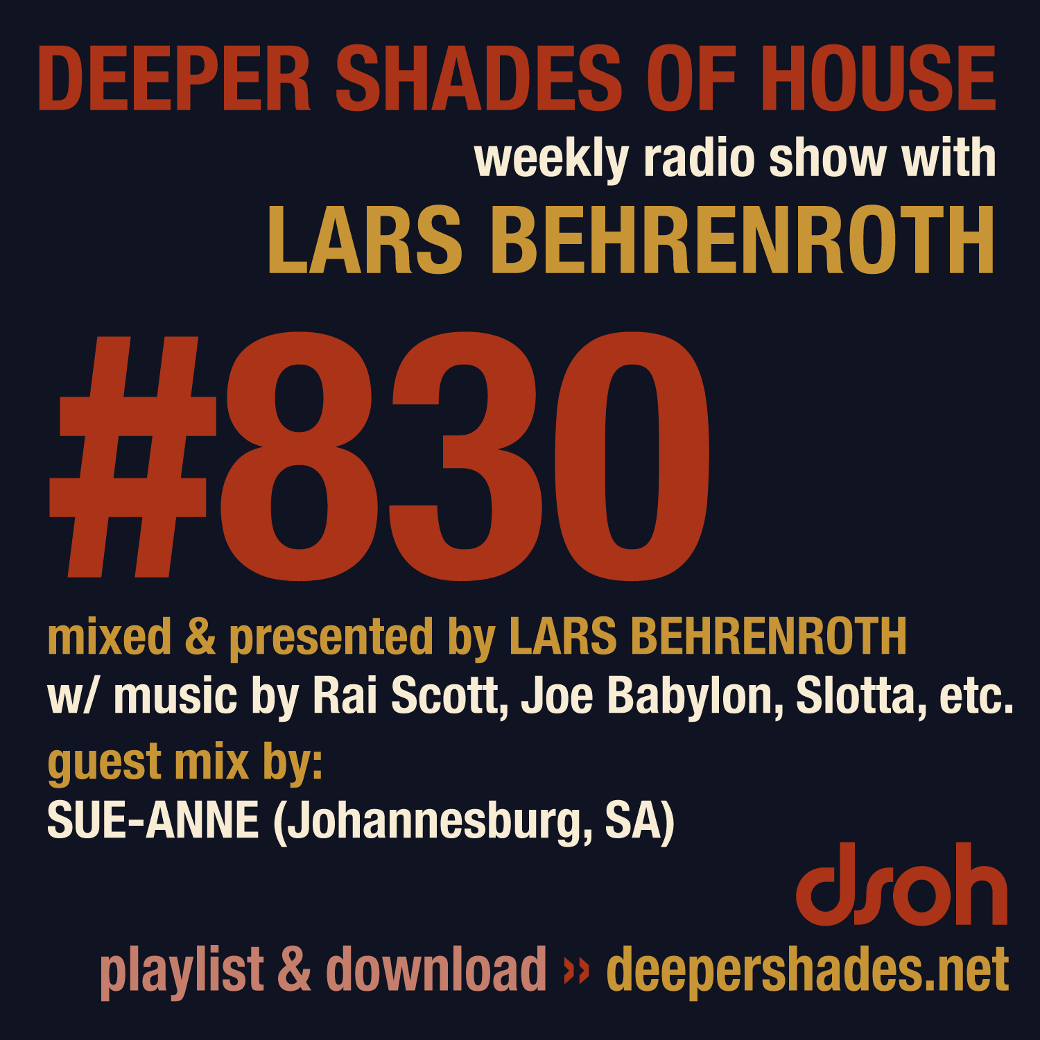 Deep House Radio Show Deeper Shades Of House 830