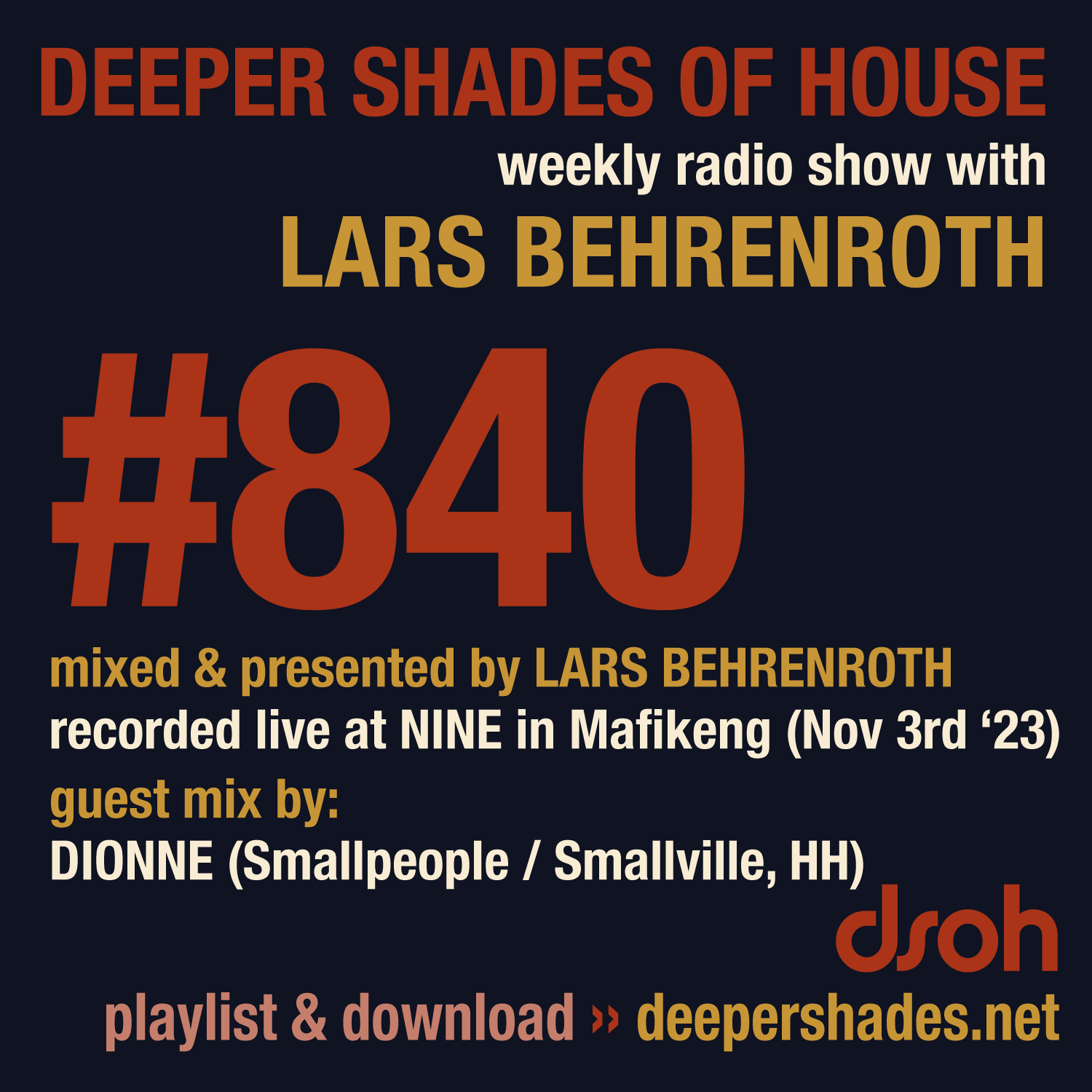 Deep House Radio Show Deeper Shades Of House 840