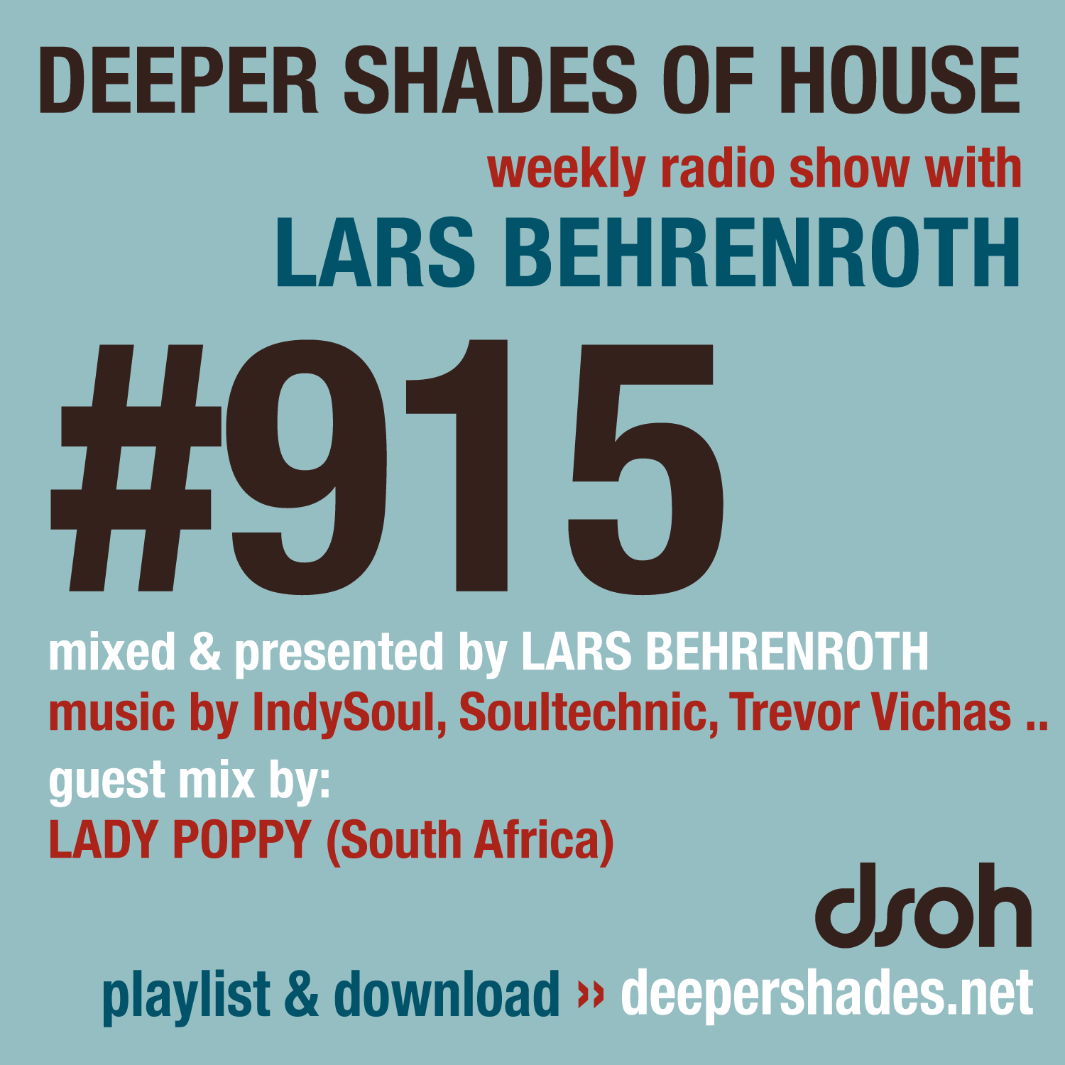 Deeper Shades of House Episode 915 Cover Art - Deep House Radio Show