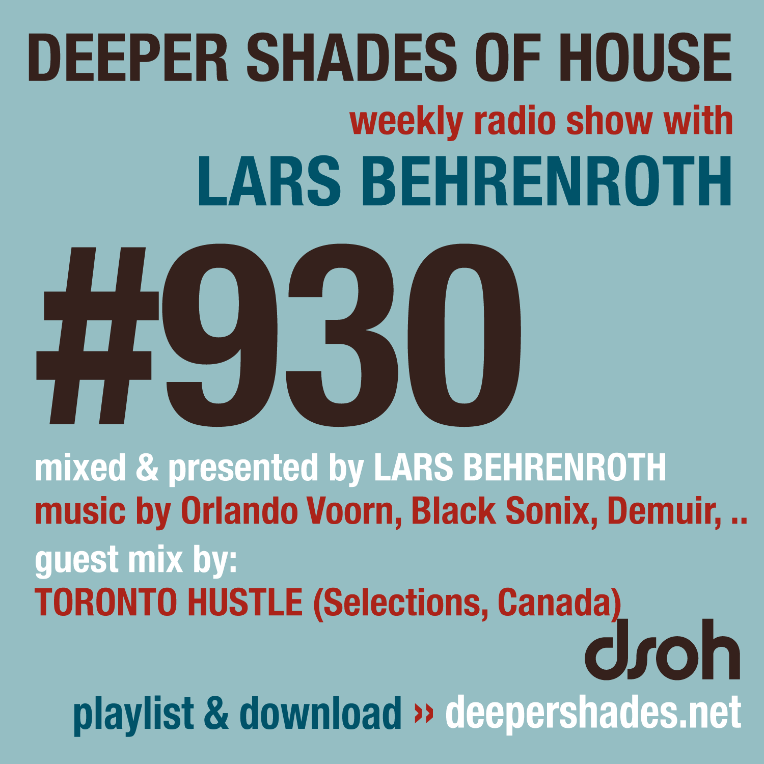 Deeper Shades of House Episode 930 Cover Art - Deep House Radio Show